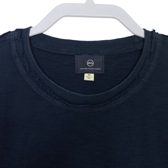 AG Adriano Goldschmied Jagger Tee Womens M Navy Blue Shirt Crew Casual NEW - Picture 6 of 11